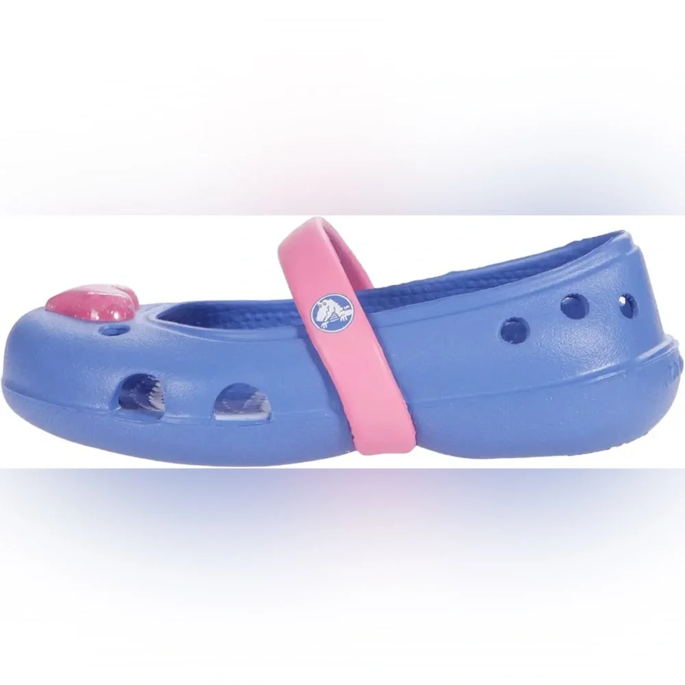 💖CROCS KEELEY EMBELLISHED FLATS IN LAPIS 4 C4